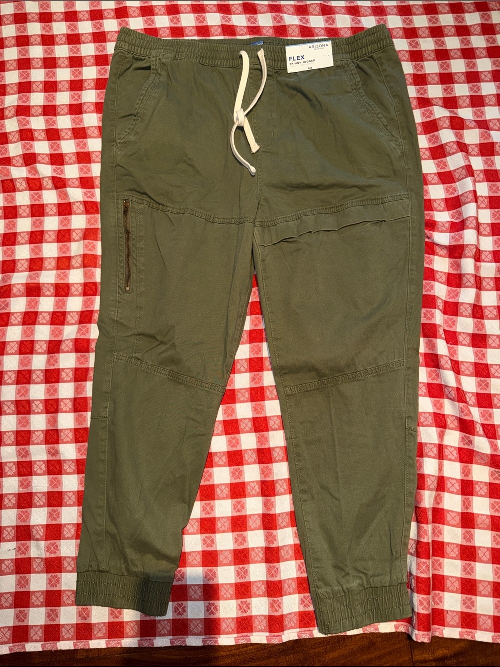 Arizona Jean Company Olive Green Men's Jogger Pants with Drawstring